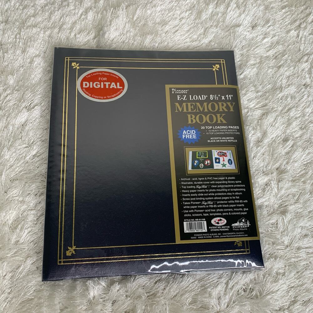 Pioneer Navy Blue Post BOund Scrapbook 8.5 x 11" New